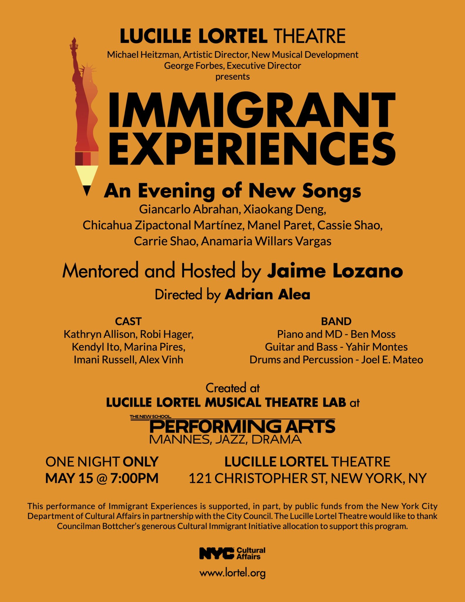 Immigrant Experiences - Lucille Lortel Theatre